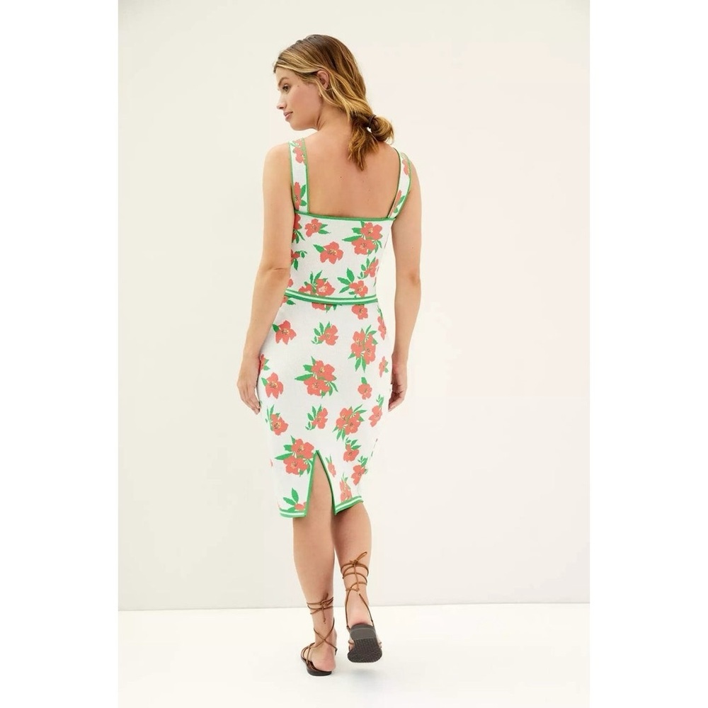 EVA FRANCO x Anthropologie floral 2 piece set skirt tank vacation travel M - Picture 4 of 11